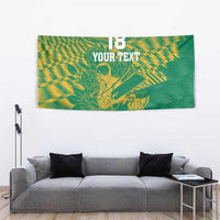 Custom Cricket South Africa Tapestry Proteas Go Champion Green Version - Wonder Print Shop