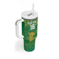 Custom Cricket South Africa Tumbler With Handle Proteas Go Champion Green Version - Wonder Print Shop