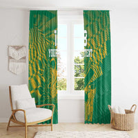 Custom Cricket South Africa Window Curtain Proteas Go Champion Green Version - Wonder Print Shop