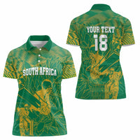 Custom Cricket South Africa Women Polo Shirt Proteas Go Champion Green Version - Wonder Print Shop