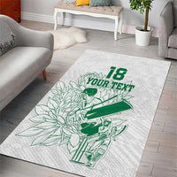 Custom Cricket South Africa Area Rug Proteas Go Champion White Version - Wonder Print Shop