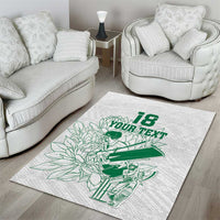 Custom Cricket South Africa Area Rug Proteas Go Champion White Version - Wonder Print Shop