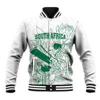 Custom Cricket South Africa Baseball Jacket Proteas Go Champion White Version - Wonder Print Shop