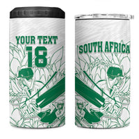 Custom Cricket South Africa 4 in 1 Can Cooler Tumbler Proteas Go Champion White Version - Wonder Print Shop