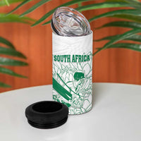 Custom Cricket South Africa 4 in 1 Can Cooler Tumbler Proteas Go Champion White Version - Wonder Print Shop