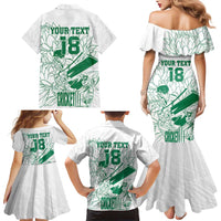 Custom Cricket South Africa Family Matching Mermaid Dress and Hawaiian Shirt Proteas Go Champion White Version - Wonder Print Shop