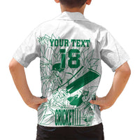 Custom Cricket South Africa Family Matching Off Shoulder Short Dress and Hawaiian Shirt Proteas Go Champion White Version - Wonder Print Shop