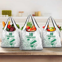 Custom Cricket South Africa Grocery Bag Proteas Go Champion White Version - Wonder Print Shop