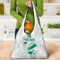 Custom Cricket South Africa Grocery Bag Proteas Go Champion White Version - Wonder Print Shop