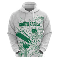 Custom Cricket South Africa Hoodie Proteas Go Champion White Version - Wonder Print Shop