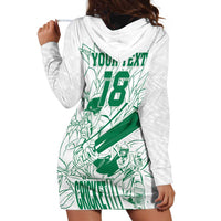Custom Cricket South Africa Hoodie Dress Proteas Go Champion White Version - Wonder Print Shop