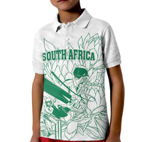 Custom Cricket South Africa Kid Polo Shirt Proteas Go Champion White Version - Wonder Print Shop