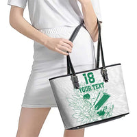 Custom Cricket South Africa Leather Tote Bag Proteas Go Champion White Version - Wonder Print Shop
