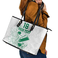 Custom Cricket South Africa Leather Tote Bag Proteas Go Champion White Version - Wonder Print Shop