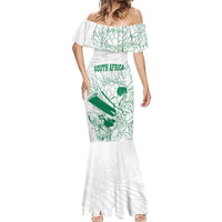 Custom Cricket South Africa Mermaid Dress Proteas Go Champion White Version - Wonder Print Shop