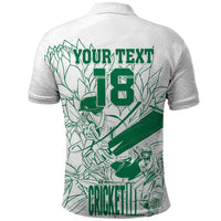 Custom Cricket South Africa Polo Shirt Proteas Go Champion White Version - Wonder Print Shop
