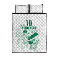 Custom Cricket South Africa Quilt Bed Set Proteas Go Champion White Version - Wonder Print Shop
