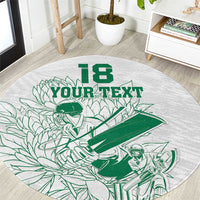 Custom Cricket South Africa Round Carpet Proteas Go Champion White Version - Wonder Print Shop