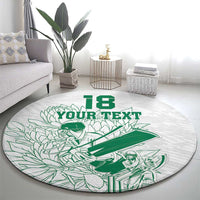 Custom Cricket South Africa Round Carpet Proteas Go Champion White Version - Wonder Print Shop