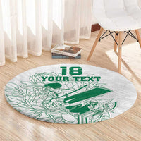 Custom Cricket South Africa Round Carpet Proteas Go Champion White Version - Wonder Print Shop