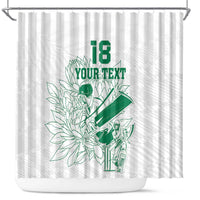 Custom Cricket South Africa Shower Curtain Proteas Go Champion White Version - Wonder Print Shop