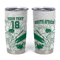 Custom Cricket South Africa Tumbler Cup Proteas Go Champion White Version - Wonder Print Shop