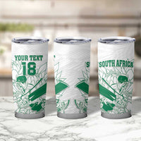 Custom Cricket South Africa Tumbler Cup Proteas Go Champion White Version - Wonder Print Shop