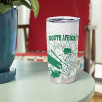 Custom Cricket South Africa Tumbler Cup Proteas Go Champion White Version - Wonder Print Shop