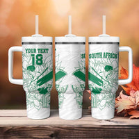 Custom Cricket South Africa Tumbler With Handle Proteas Go Champion White Version - Wonder Print Shop
