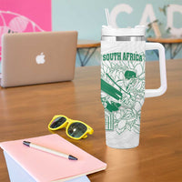 Custom Cricket South Africa Tumbler With Handle Proteas Go Champion White Version - Wonder Print Shop