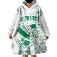 Custom Cricket South Africa Wearable Blanket Hoodie Proteas Go Champion White Version - Wonder Print Shop