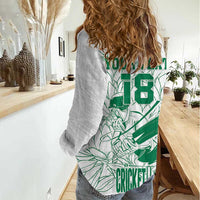 Custom Cricket South Africa Women Casual Shirt Proteas Go Champion White Version - Wonder Print Shop