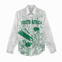 Custom Cricket South Africa Women Casual Shirt Proteas Go Champion White Version - Wonder Print Shop