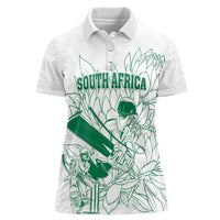 Custom Cricket South Africa Women Polo Shirt Proteas Go Champion White Version - Wonder Print Shop