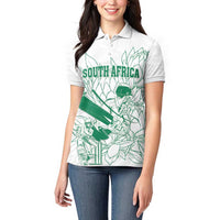 Custom Cricket South Africa Women Polo Shirt Proteas Go Champion White Version - Wonder Print Shop