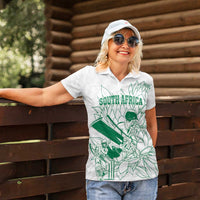 Custom Cricket South Africa Women Polo Shirt Proteas Go Champion White Version - Wonder Print Shop