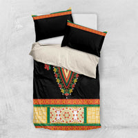 Africa Dashiki Bedding Set Embroidery Neckline Floral Pattern - Wonder Print Shop