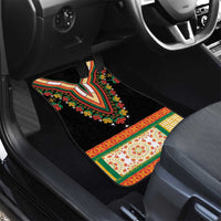 Africa Dashiki Car Mats Embroidery Neckline Floral Pattern - Wonder Print Shop