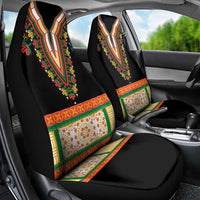Africa Dashiki Car Seat Cover Embroidery Neckline Floral Pattern - Wonder Print Shop