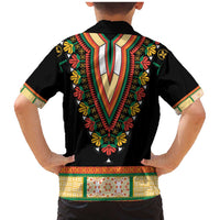 Africa Dashiki Family Matching Mermaid Dress and Hawaiian Shirt Embroidery Neckline Floral Pattern - Wonder Print Shop