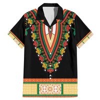 Africa Dashiki Family Matching Mermaid Dress and Hawaiian Shirt Embroidery Neckline Floral Pattern - Wonder Print Shop