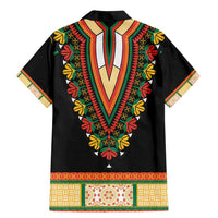 Africa Dashiki Family Matching Mermaid Dress and Hawaiian Shirt Embroidery Neckline Floral Pattern - Wonder Print Shop