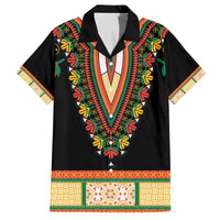 Africa Dashiki Family Matching Puletasi and Hawaiian Shirt Embroidery Neckline Floral Pattern - Wonder Print Shop