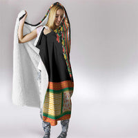 Africa Dashiki Hooded Blanket Embroidery Neckline Floral Pattern