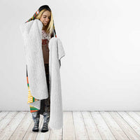 Africa Dashiki Hooded Blanket Embroidery Neckline Floral Pattern