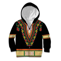 Africa Dashiki Kid Hoodie Embroidery Neckline Floral Pattern - Wonder Print Shop