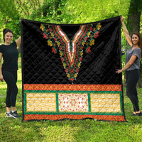 Africa Dashiki Quilt Embroidery Neckline Floral Pattern - Wonder Print Shop