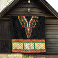Africa Dashiki Quilt Embroidery Neckline Floral Pattern - Wonder Print Shop