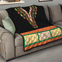 Africa Dashiki Quilt Embroidery Neckline Floral Pattern - Wonder Print Shop
