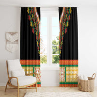 Africa Dashiki Window Curtain Embroidery Neckline Floral Pattern - Wonder Print Shop